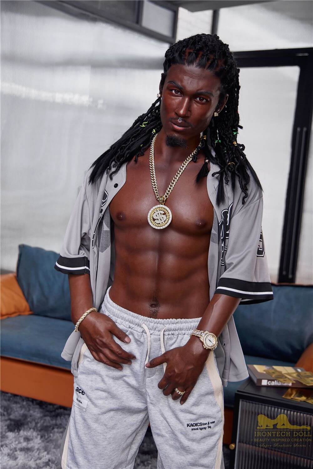 Maenliche Sexpuppe Black