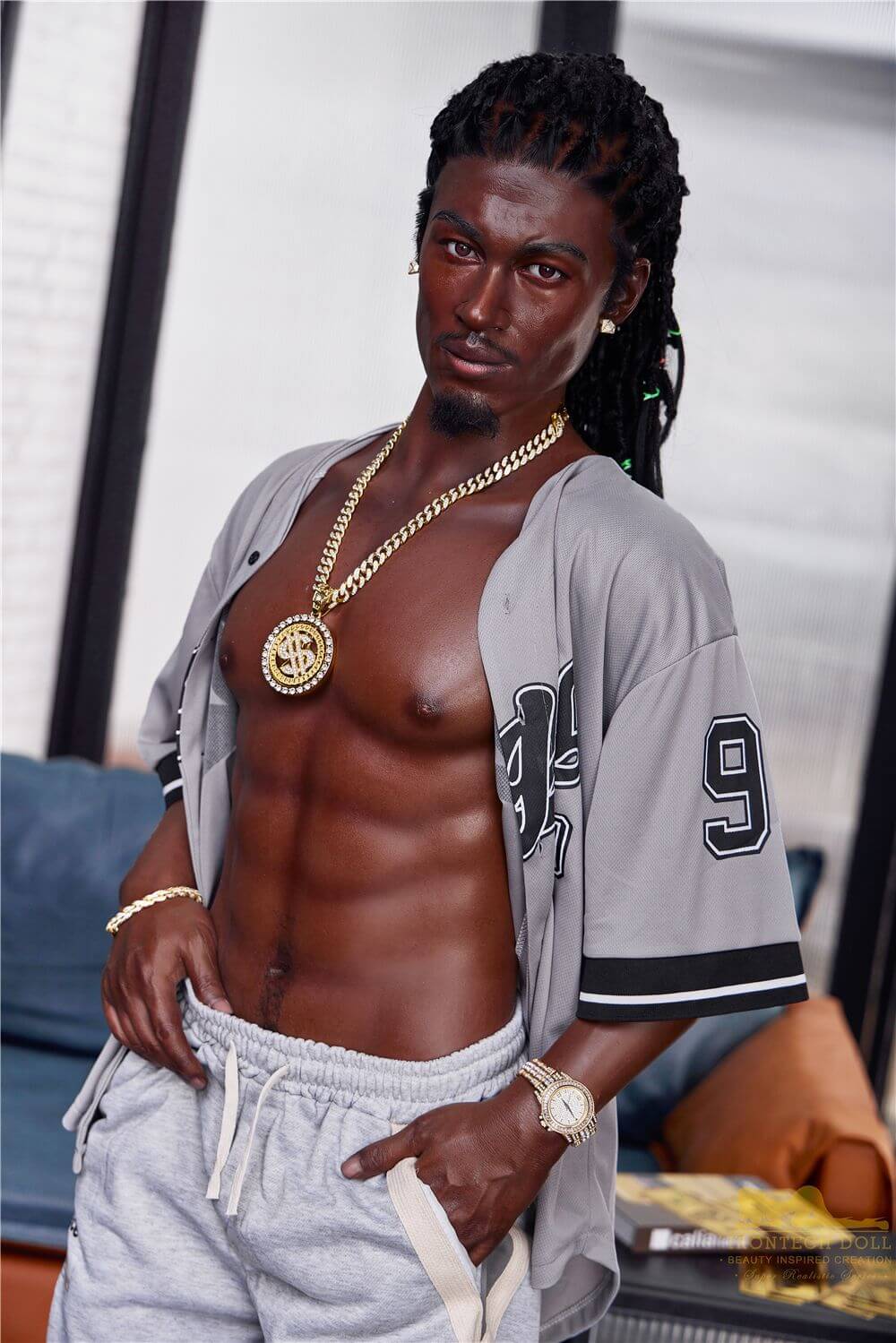 Maenliche Sexpuppe Black