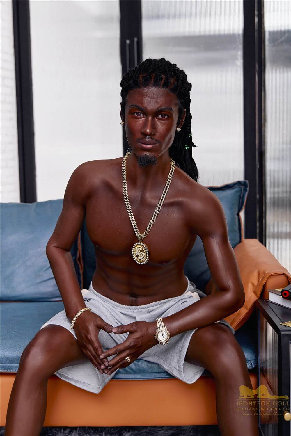 Maenliche Sexpuppe Black