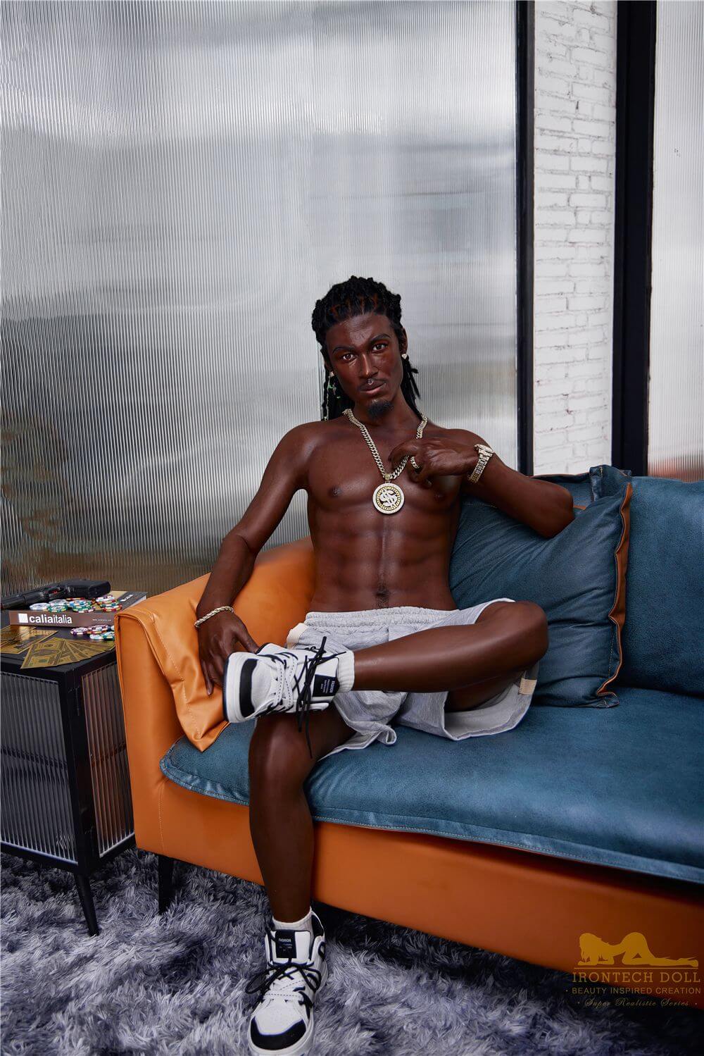 Maenliche Sexpuppe Black